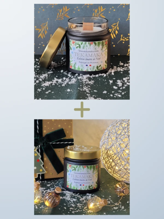 Coffret bougies de Noël 160g – Pack Éditions Limitées Noël Épicé & Forêt d’Hiver | TEKAMAKA