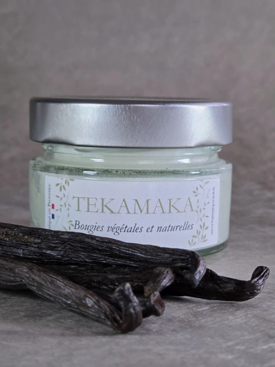 Bougie parfumée vanille 90g – L’Authentique Mini Rituel de Vanille | TEKAMAKA