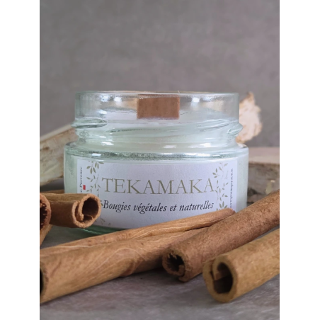 Bougie crépitante bois de santal 90g – La Crépitante Mini Essence de Santal | TEKAMAKA
