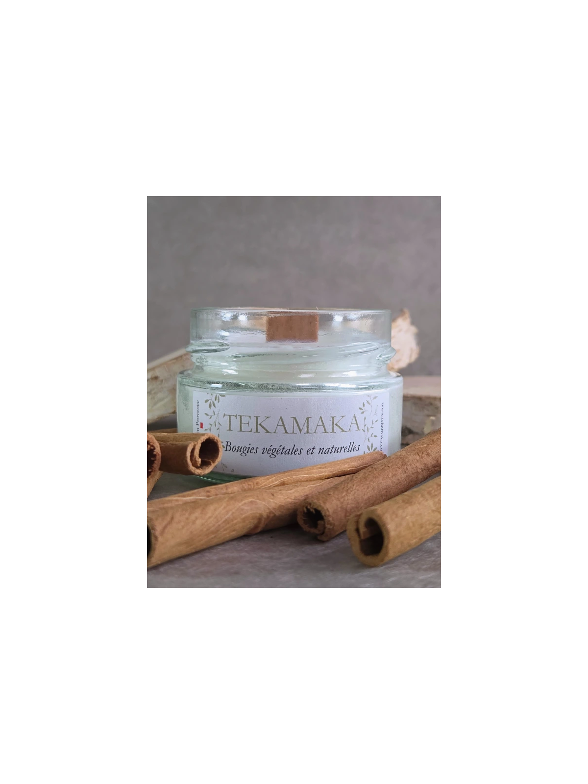 Bougie crépitante bois de santal 90g – La Crépitante Mini Essence de Santal | TEKAMAKA