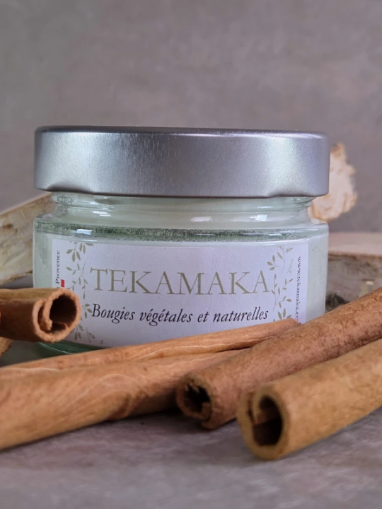 Bougie crépitante bois de santal 90g – La Crépitante Mini Essence de Santal | TEKAMAKA