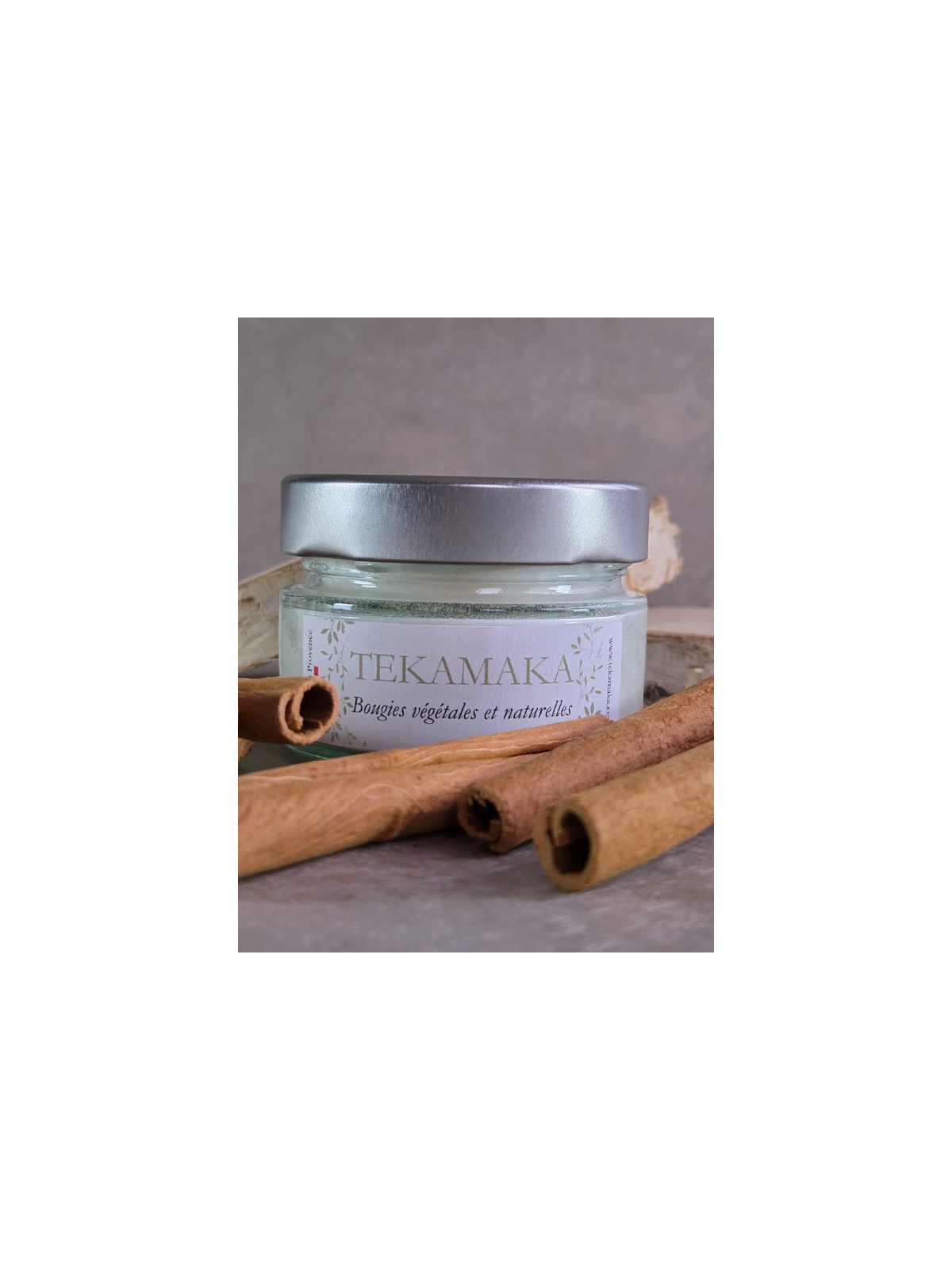 Bougie crépitante bois de santal 90g – La Crépitante Mini Essence de Santal | TEKAMAKA