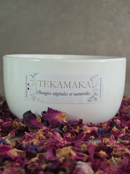 Bougie Bohème – Mèche bois crépitante | Violette Rose | TEKAMAKA