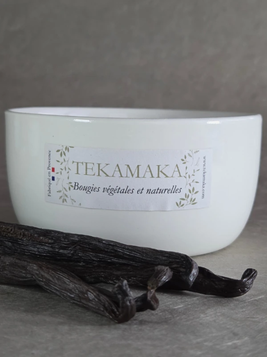 Bougie Bohème 200 g en porcelaine – Mèche bois crépitante | Parfums au choix | TEKAMAKA