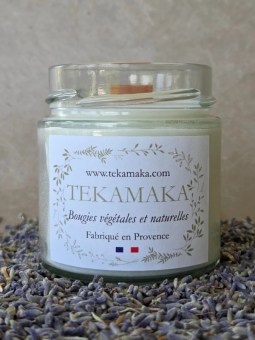 Bougie crépitante Lavande 160 g – Instant Lavande artisanale | TEKAMAKA