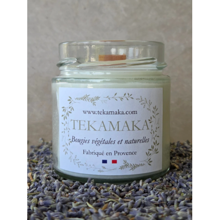 Bougie crépitante Lavande 160 g – Instant Lavande artisanale | TEKAMAKA