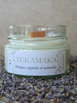 Bougie crépitante Lavande 90 g – Instant Lavande artisanale | TEKAMAKA