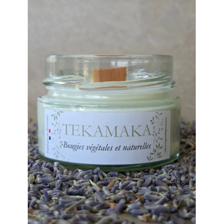 Bougie crépitante Lavande 90 g – Instant Lavande artisanale | TEKAMAKA