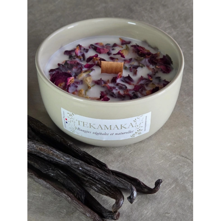 Bougie Bohème – Mèche bois crépitante | Rituel de Vanille | TEKAMAKA